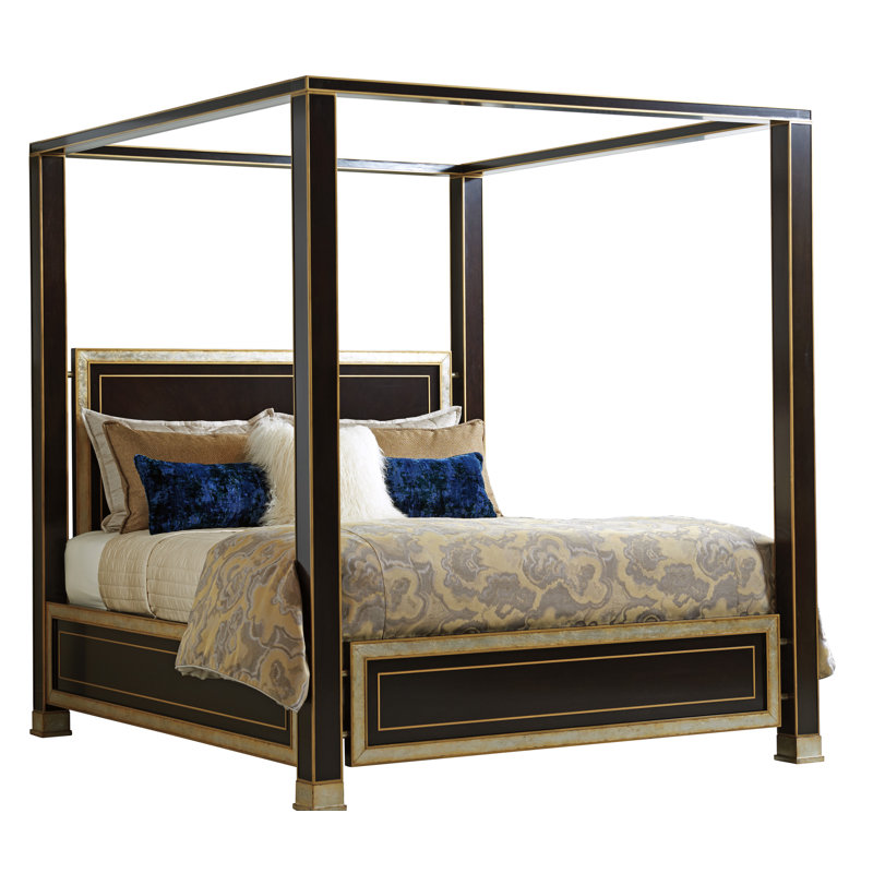 Lexington Carlyle Solid Wood Low Profile Standard Canopy Bed Wayfair